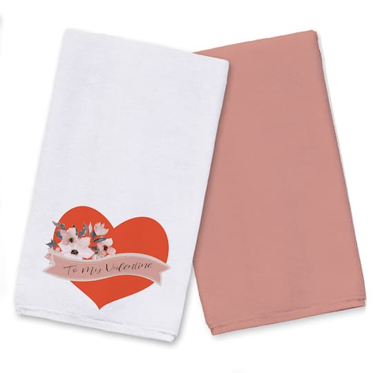 To My Valentine 16&#x22; x 25&#x22; Tea Towel - Set of 2